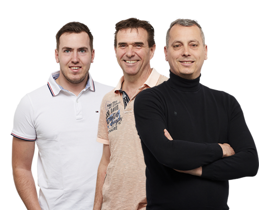 Medewerkers Paul, Eric en Ramon