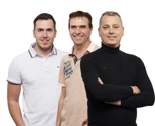 Medewerkers Paul, Eric en Ramon