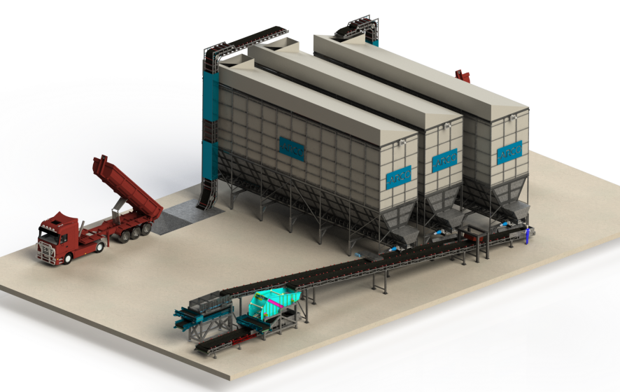 Render silo bunkers