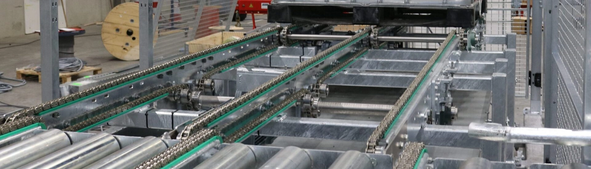 Traversewagen met kettingbaan